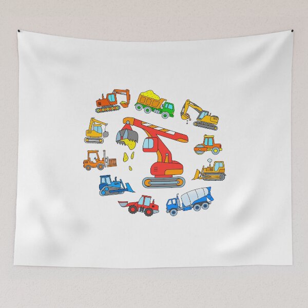 Item preview, Construction Truck Digger Excavator Bulldozer Forklift Dump Truck designed and sold by samshirts.