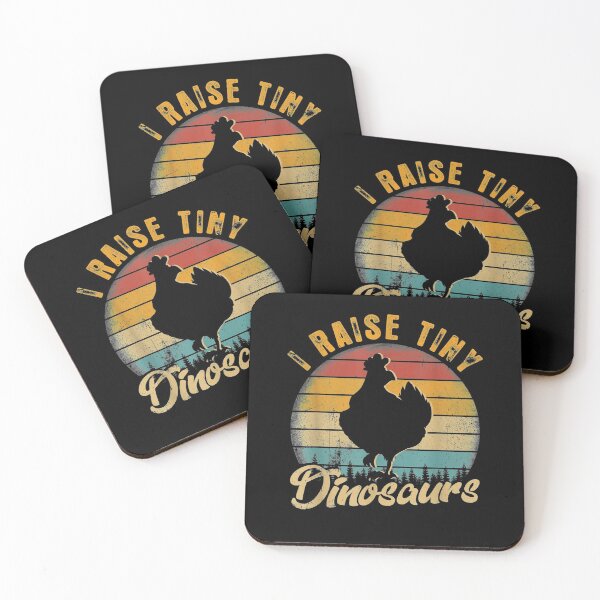 Item preview, I Raise Tiny Dinosaurs Vintage Retro 70s Chicken Silhouette  designed and sold by fishingcat19.