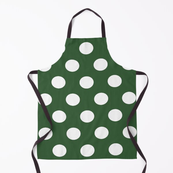 Item preview, Large WHITE and PINE GREEN POLKA DOTS designed and sold by RachelMacht.