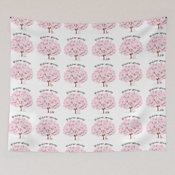 Item preview, Welcome Spring Cherry Blossom Tree with Bunny, Panda, Chicken and Llama Pack designed and sold by HappyPeeps.