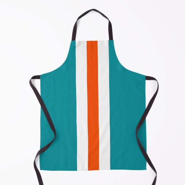 Item preview, Retro American Football Stripes Miami Teal White Orange designed and sold by Sporting Colour.