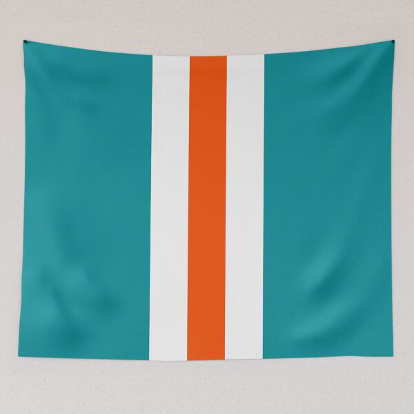 Item preview, Retro American Football Stripes Miami Teal White Orange  designed and sold by Sporting Colour.