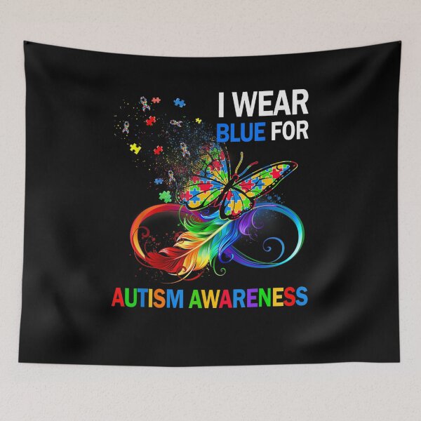 Item preview, Autism Awareness I Wear Blue For Autism Awareness Butterfly  designed and sold by fishingcat19.
