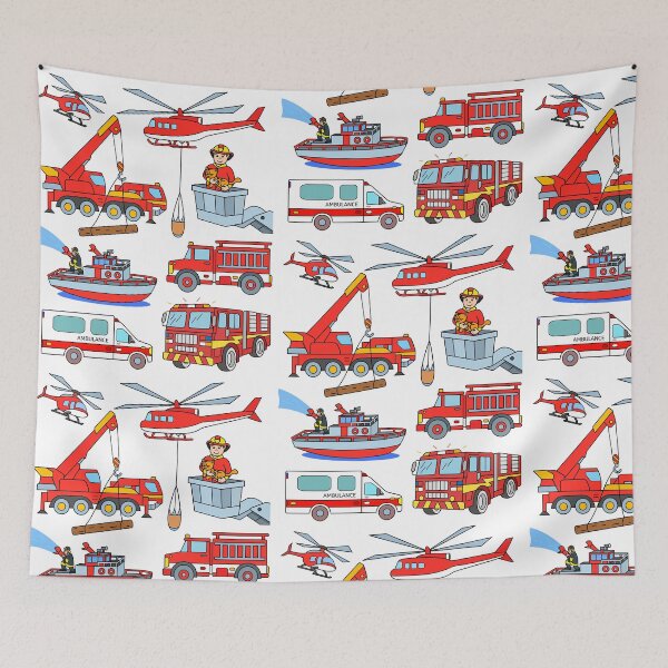Item preview, Firetrucks Fireman Firefighter Vehicles designed and sold by samshirts.