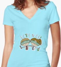 Science Babies Women's Fitted V-Neck T-Shirt