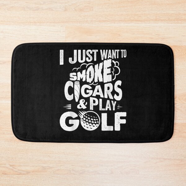 Item preview, I Just Want To Smoke Cigars Play Golf Funny Smoker Golfer  designed and sold by fishingcat19.