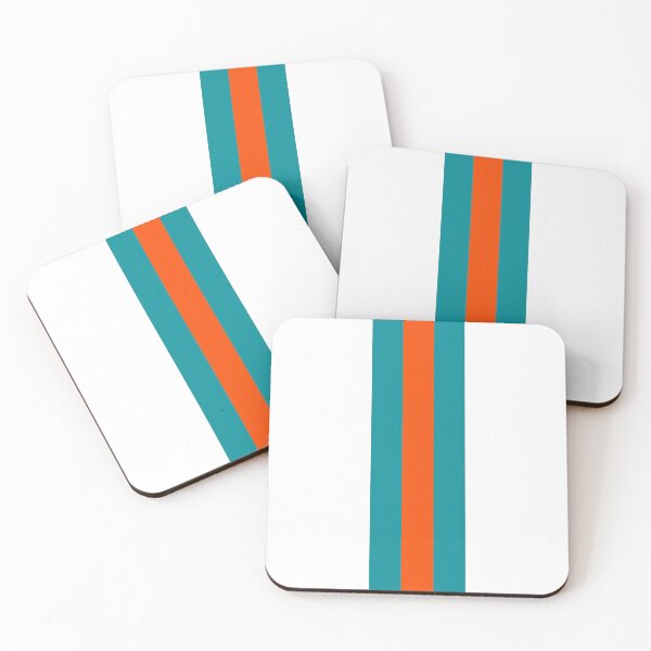 Item preview, Retro American Football Stripes Miami Teal Orange  designed and sold by Sporting Colour.