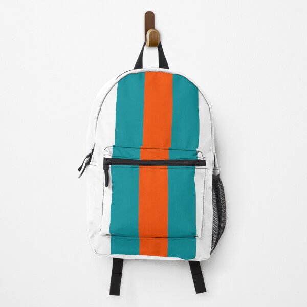 Item preview, Retro American Football Stripes Miami Teal Orange designed and sold by Sporting Colour.