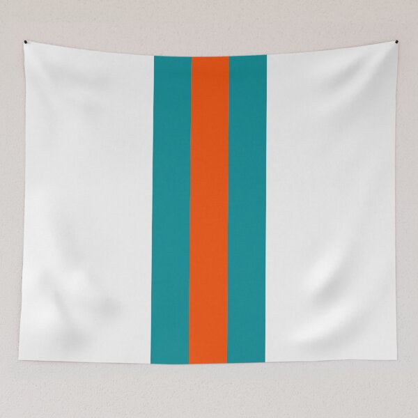 Item preview, Retro American Football Stripes Miami Teal Orange  designed and sold by Sporting Colour.
