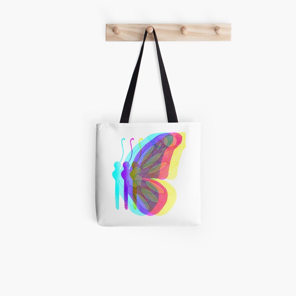 Rainbow Butterfly Tote Bag
