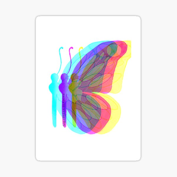 Rainbow Butterfly Sticker