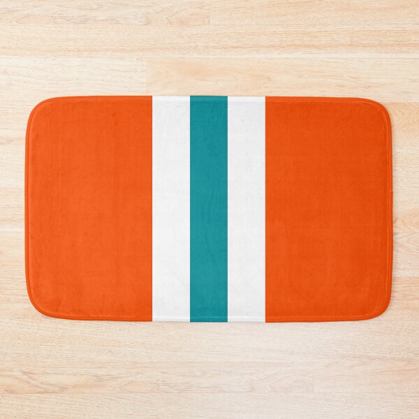 Item preview, Retro American Football Stripes Miami Orange Teal White  designed and sold by Sporting Colour.
