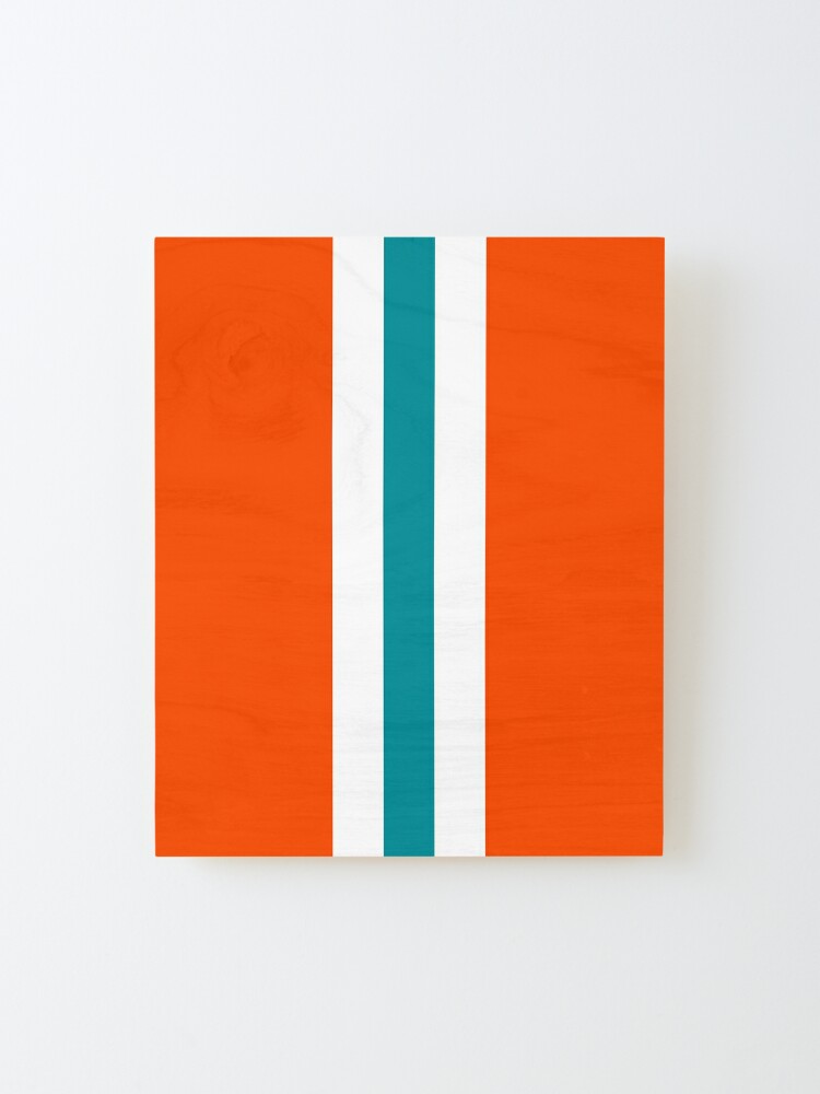 Retro American Football Stripes Miami Orange Teal White | Essential T-Shirt