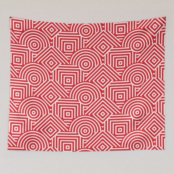 Artikelvorschau, Rotes geometrisches Muster entworfen und verkauft von Parveeez.