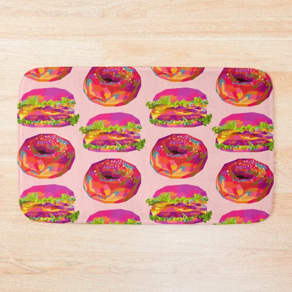 Item preview, Colorful Burger Wpap Pop Art Pattern Pink background designed and sold by ahmadnusyirwan.