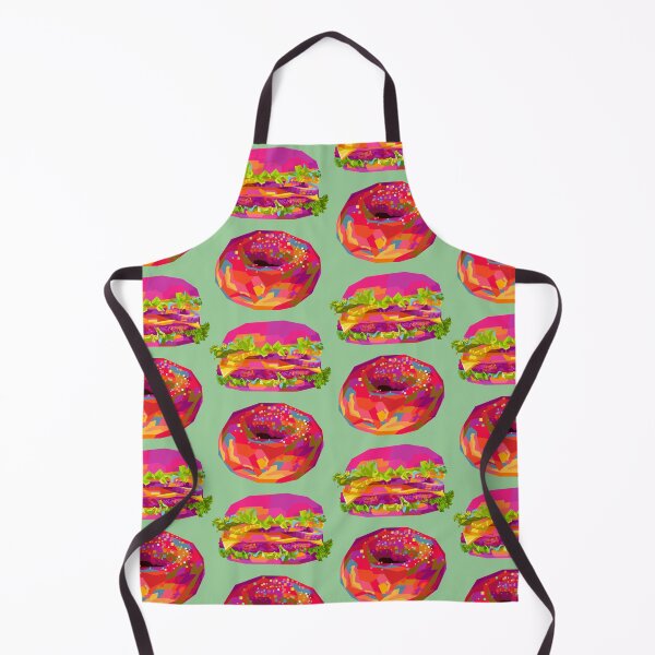 Item preview, Colorful Burger donut Wpap Pop Art Pattern green background designed and sold by ahmadnusyirwan.