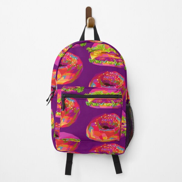 Item preview, Colorful Burger donut Wpap Pop Art Pattern purple background designed and sold by ahmadnusyirwan.