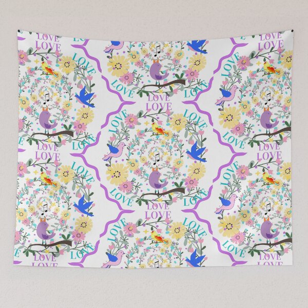 Item preview, Love,white floral bird's nest - birds on the grind designed and sold by Mammanation.