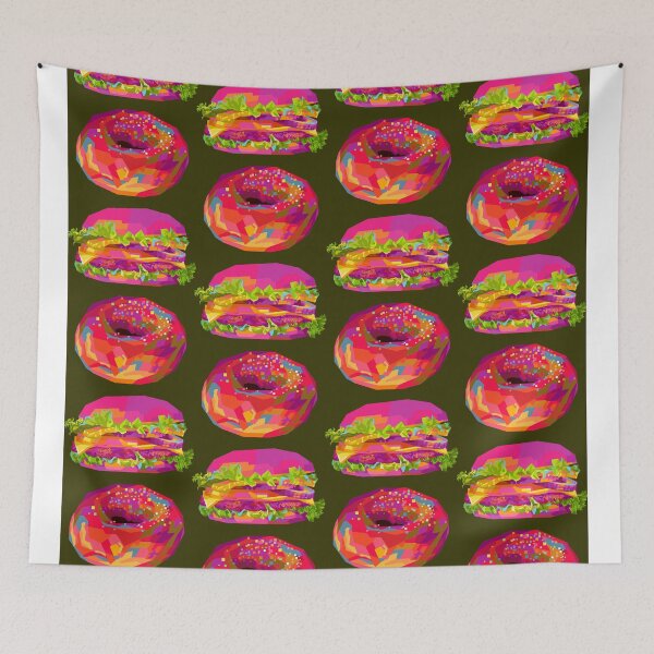 Item preview, Colorful Burger donut Wpap Pop Art Pattern Green background designed and sold by ahmadnusyirwan.