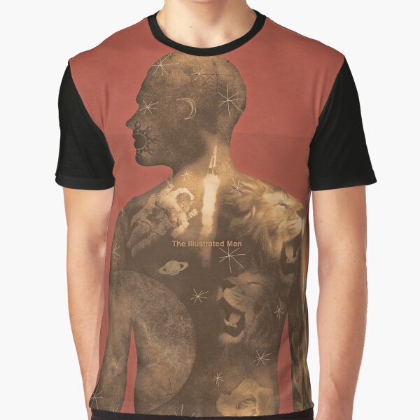 Item preview, The Illustrated Man - Ray Bradbury Sci Fi Literary Art for Book Lovers designed and sold by RedHillPrints.