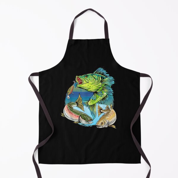 Item preview, Fishing Design Graphic With Fishes In The Water designed and sold by fishingcat19.