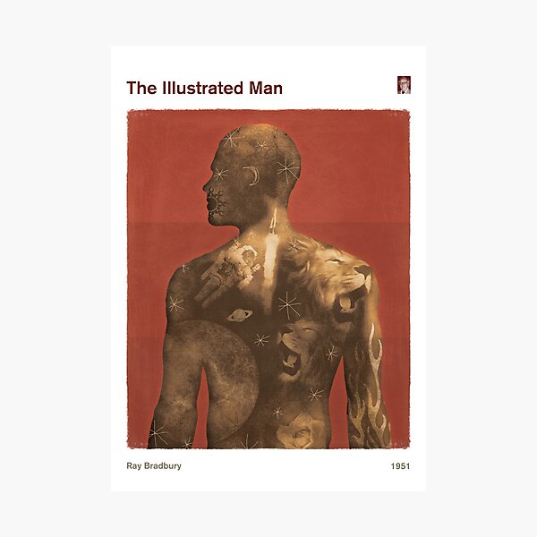 Item preview, The Illustrated Man - Ray Bradbury Sci Fi Literary Art for Book Lovers designed and sold by RedHillPrints.