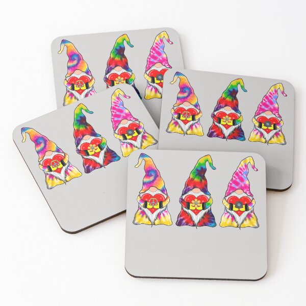 Item preview, Three Hippie Gnomes Tie Dye Cute Retro Vintage Peace Gnome designed and sold by GINIART.