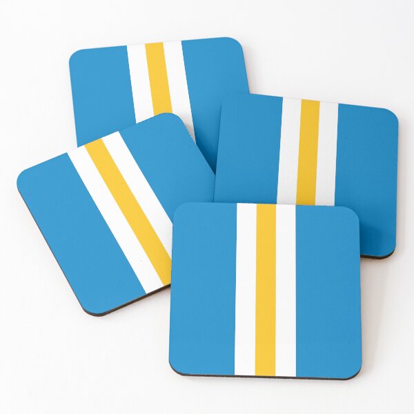 Item preview, Retro American Football Stripes LA Blue, White, Yellow designed and sold by Sporting Colour.