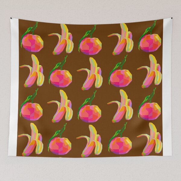 Item preview, Colorful Banana Orange Wpap Pop Art Pattern Brown background designed and sold by ahmadnusyirwan.