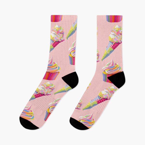 Item preview, Colorful Ice Creams Wpap Pop Art Pattern Light Pink background designed and sold by ahmadnusyirwan.