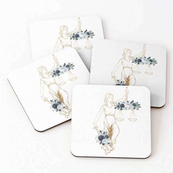 Item preview, Lady Justice Floral Print designed and sold by Lawandmedical.
