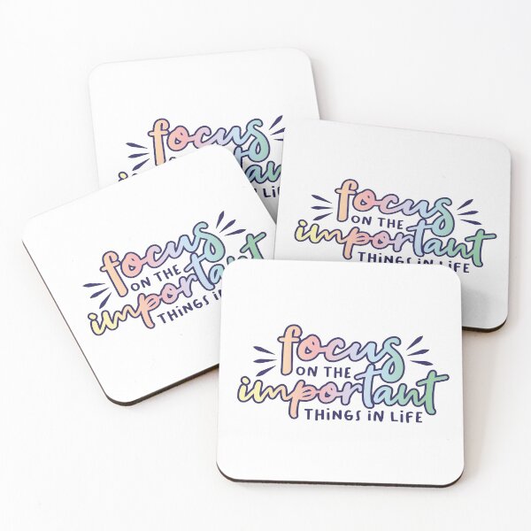 Item preview, Focus On The Important Things In Life Rainbow Quote  designed and sold by Fotografille.