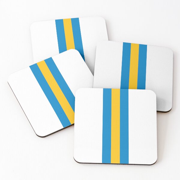 Item preview, Retro American Football Stripes LA White, Blue, Yellow designed and sold by Sporting Colour.