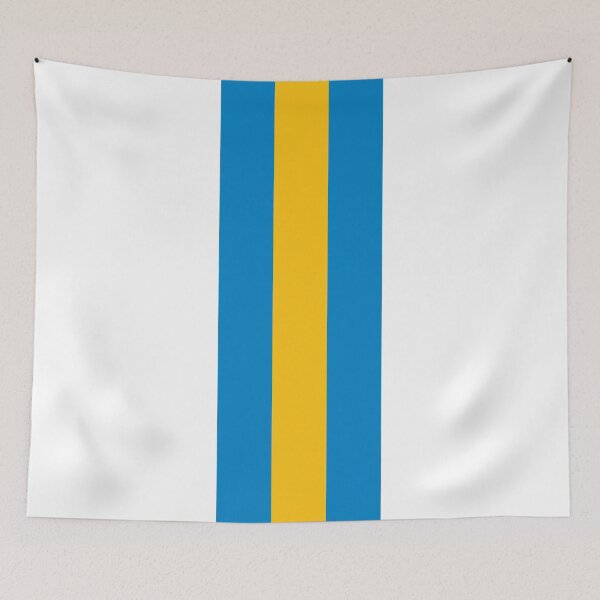 Item preview, Retro American Football Stripes LA White, Blue, Yellow designed and sold by Sporting Colour.