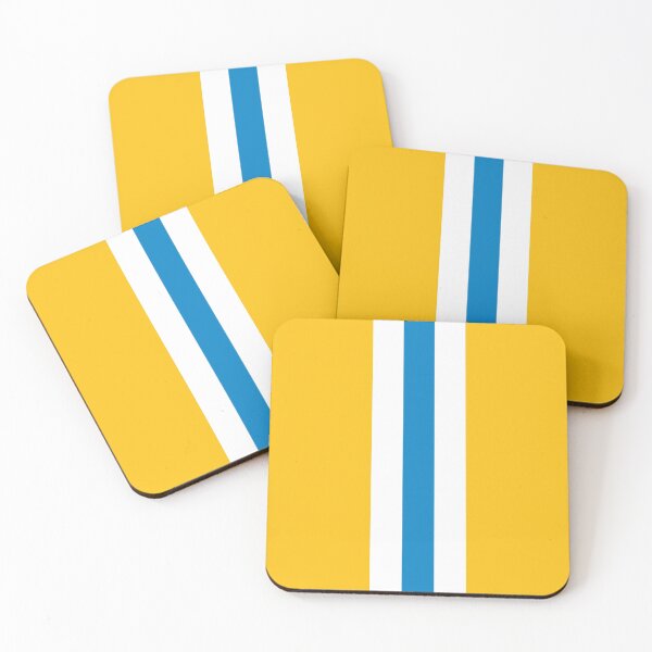 Item preview, Retro American Football Stripes LA Yellow, White, Blue designed and sold by Sporting Colour.