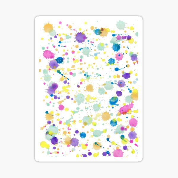 Paint Splatter On White Sticker