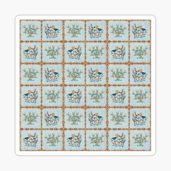 Tiled By the River flower collection Sticker