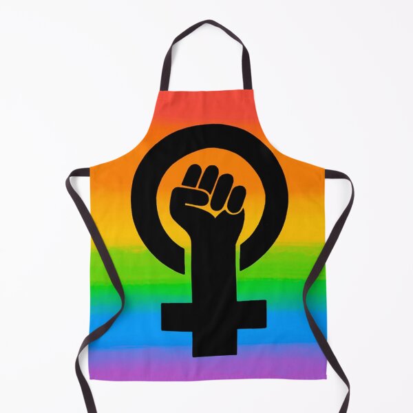 Item preview, Gay Pride Rainbow Feminist Fist designed and sold by pugmom4.