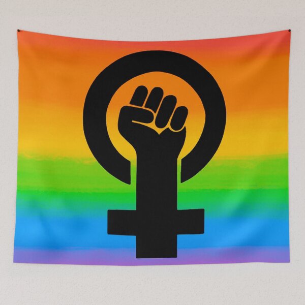 Artikelvorschau, Homosexuell Stolz Regenbogen feministische Faust entworfen und verkauft von pugmom4.