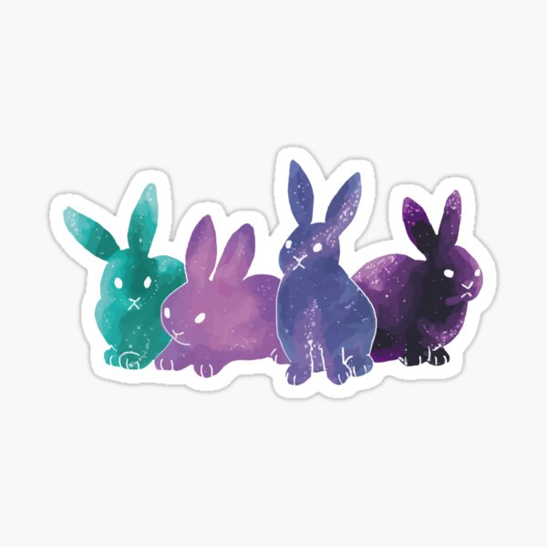 Space bunnies! Sticker