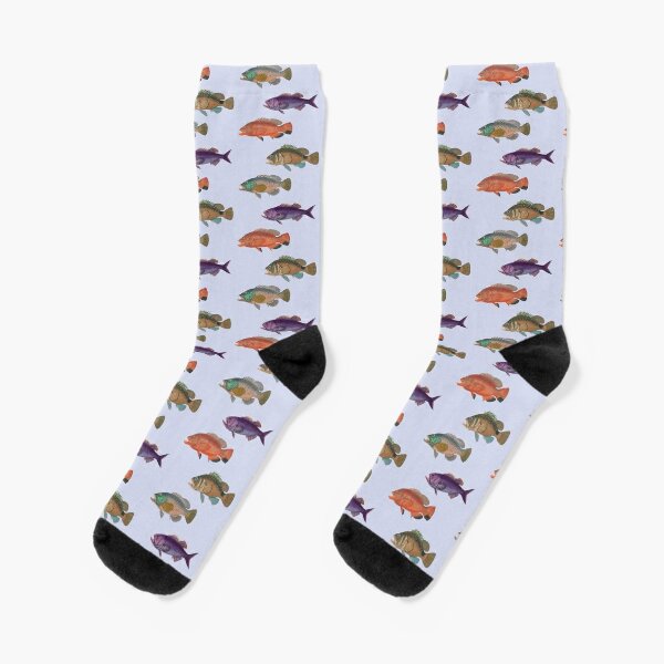 Grouper Print Socks — Two Conchs Gear