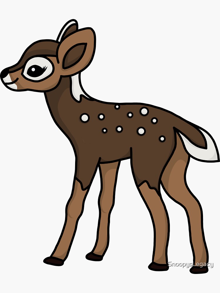 fawn Sticker for Sale by lux-lisbon