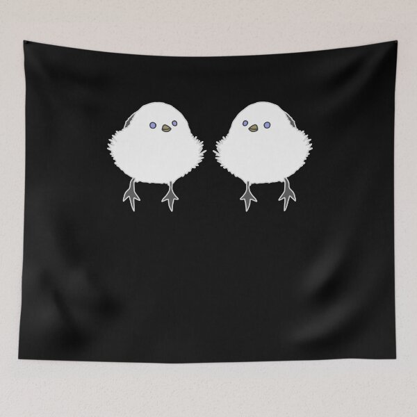 Item preview, SHIMA ENAGA | Japanese Bird | Fluffy White Ball | Long-tailed tit designed and sold by yourtravelguide.