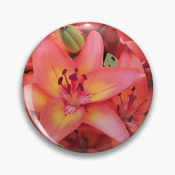 Item preview, Artisitc Coral Colored Garden Lilies designed and sold by taiche.