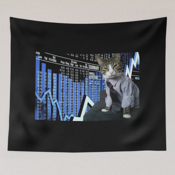 Item preview, Stonks Business Cat Design Meme designed and sold by GRAYPics.