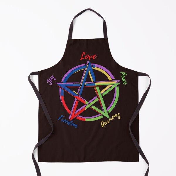 Item preview, Pentagram love, peace, harmony, freedom, joy-top motif designed and sold by Kallexos.