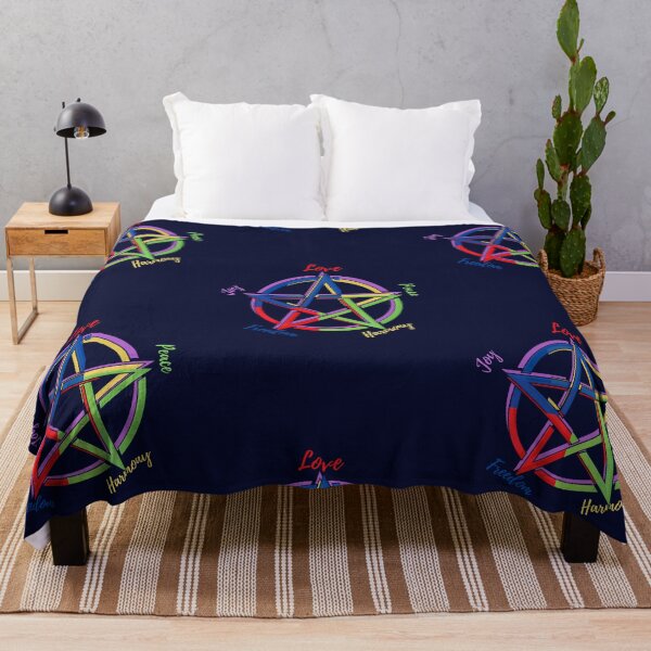Item preview, Pentagram love, peace, harmony, freedom, joy-top motif designed and sold by Kallexos.