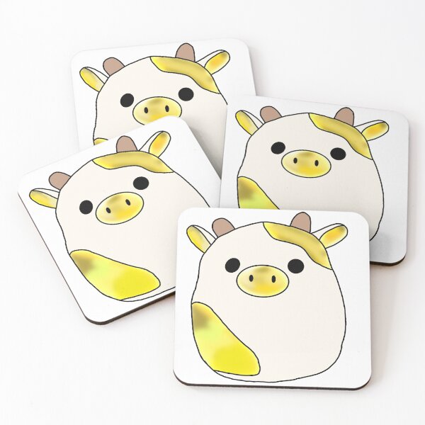 Item preview, Yellow galaxy cow designed and sold by MarbleStickerco.