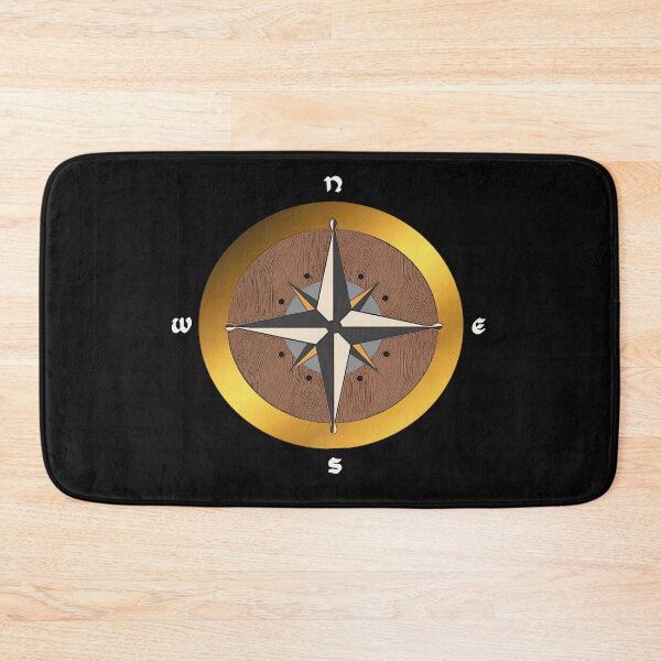 Item preview, compass pattern with wood texture, seafarer pattern designed and sold by Kirei-Lily.