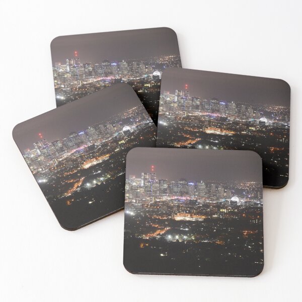 Item preview, Brisbane Skyline, night time view of the city from Mount Coot-tha, photo by Einar Aasen designed and sold by Einar Aasen.